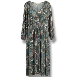 Kate & Sam Women’s Paisley Boho Midi Dress – Size XXL, gently used